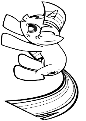 Kolorowanka Twilight Sparkle chce się bawić